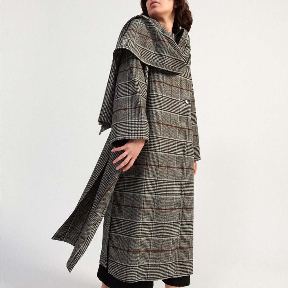 Rodebjer Virgo Oversized Coat with Scarf